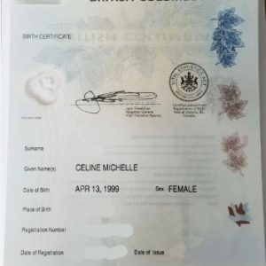 Buy Canadian Birth Certificate