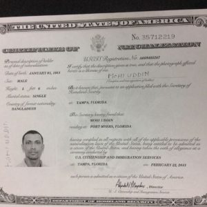 Buy Naturalization Certificate Online