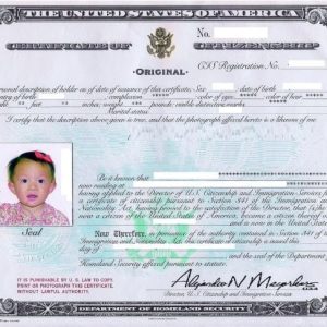 Buy Naturalization Certificate Online